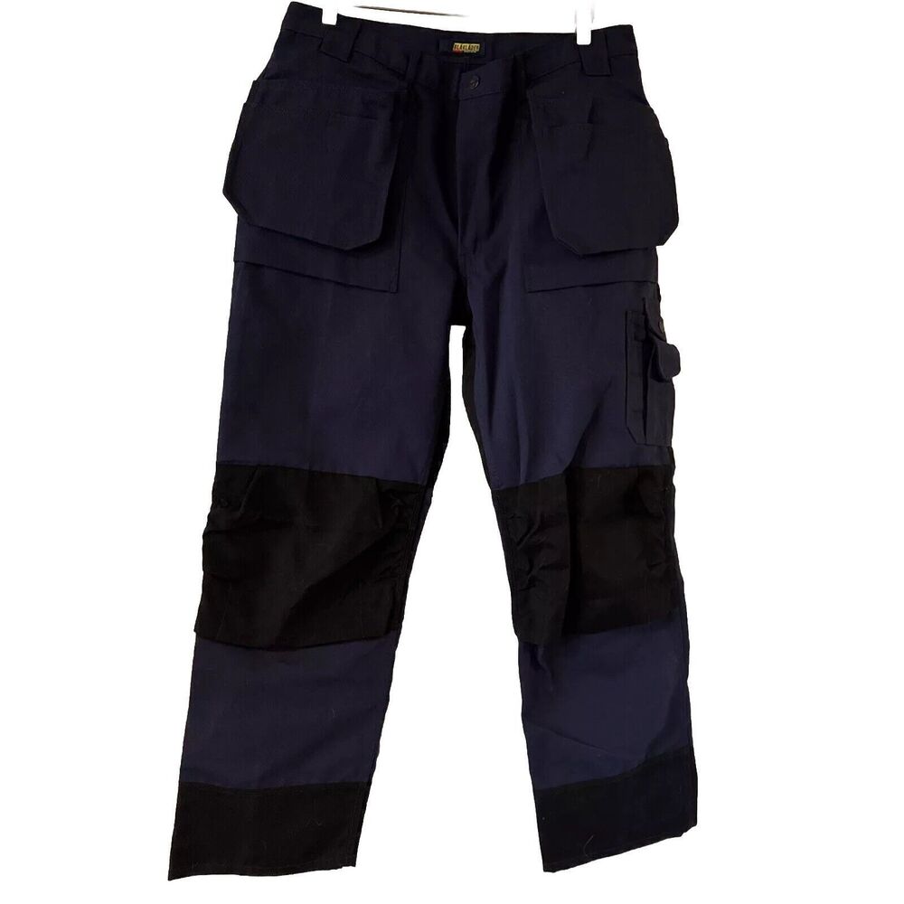 Blaklader Workwear Pants 38x31 Blue Utility Cargo Reinforced Durable Tradesman